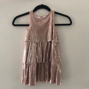 H&M Rose Gold Ruffled dress